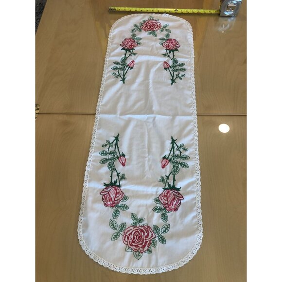 LOT of 6 Hand Embroidered Table Runners - Picture 9 of 16